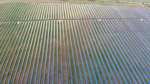 One of the largest solar power plants in Europe Stock Footage 130966847