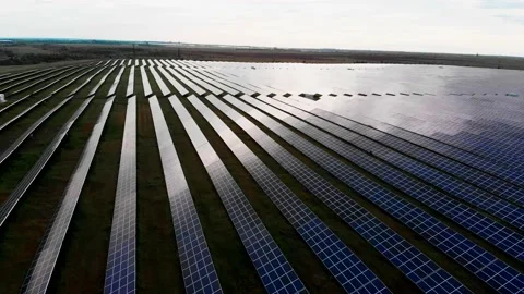 One of the largest solar power plants in Europe Stock Footage 130967192