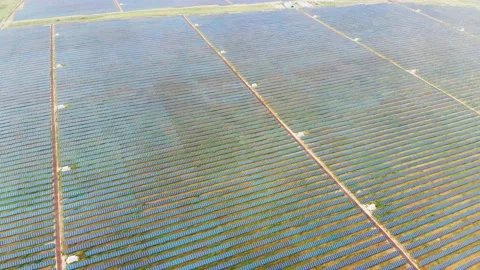 One of the largest solar power plants in Europe Stock Footage 130968388