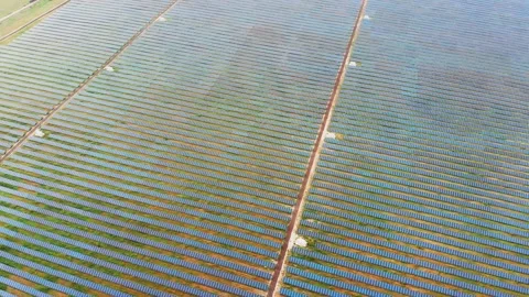 One of the largest solar power plants in Europe Stock Footage 130969452