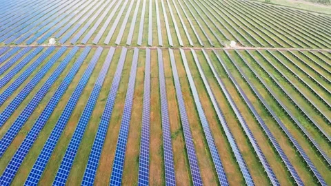 One of the largest solar power plants in Europe Stock Footage 130972202