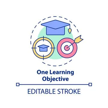One learning objective concept icon Stock Illustration