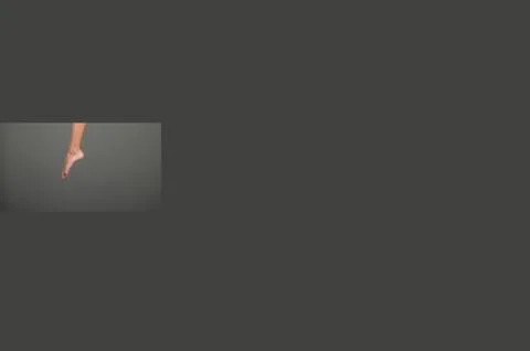 One leg on square grey background and dark grey background Stock Photos