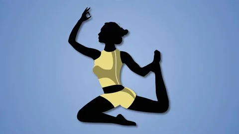 ONE LEGGED KING PIGEON POSE EKA PADA RAJAKAPOTASANA yoga variation Stock Footage 163087591