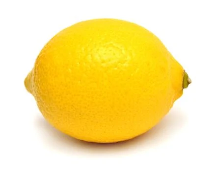 One lemon fruit isolated on white background. Perfectly retouched, full dep.. Stock Photos