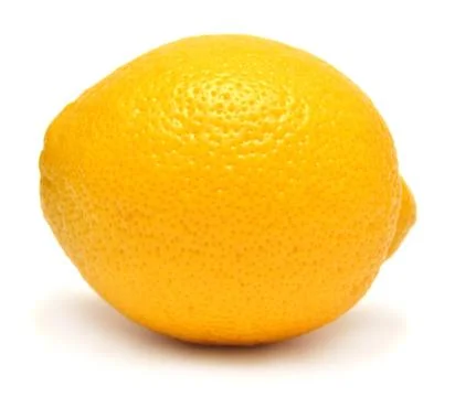 One lemon fruit isolated on white background. Perfectly retouched, full dep.. Stock Photos