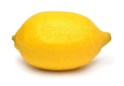 One lemon fruit isolated on white background. Perfectly retouched, full dep.. Stock Photos