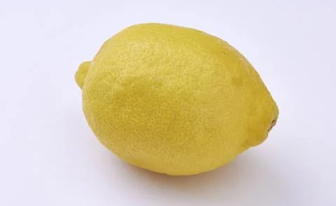 One Lemon on white background Stock Photos