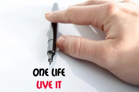 One life live it text concept Stock Photos