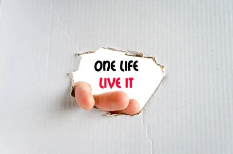 One life live it text concept Stock Photos