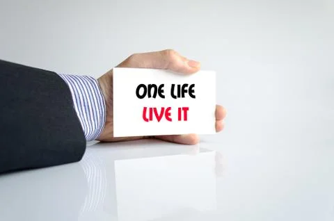One life live it text concept Stock Photos
