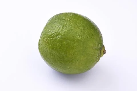 One Lime on white background Stock Photos