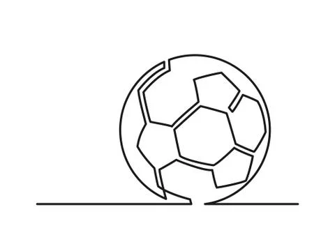 One line ball Stock Illustration