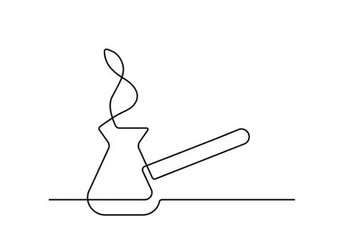 One line coffee maker Stock Illustration