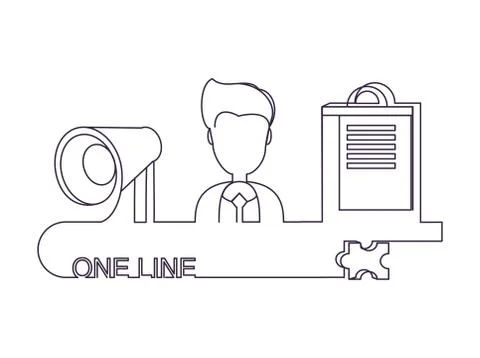 One line design Stock Illustration