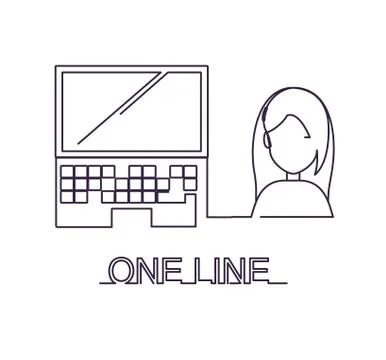 One line design Stock Illustration