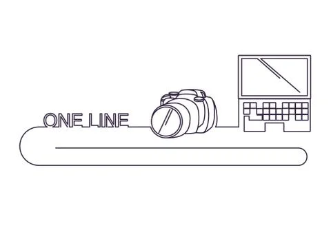 One line design Stock Illustration