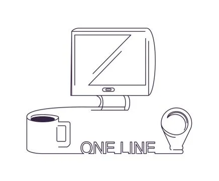 One line design Stock Illustration