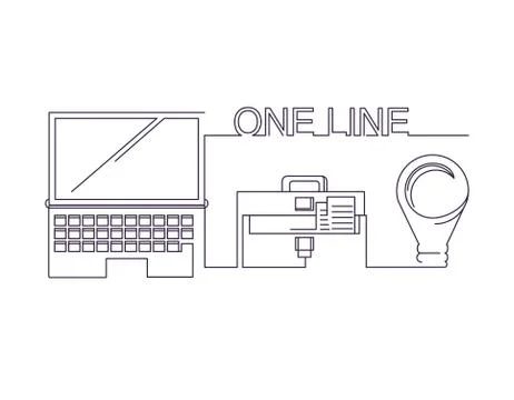 One line design Stock Illustration