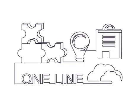 One line design Stock Illustration