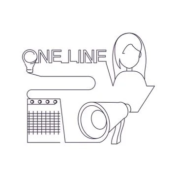 One line design Stock Illustration