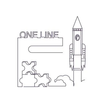 One line design Stock Illustration