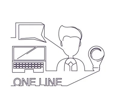 One line design Stock Illustration