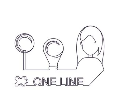 One line design Stock Illustration