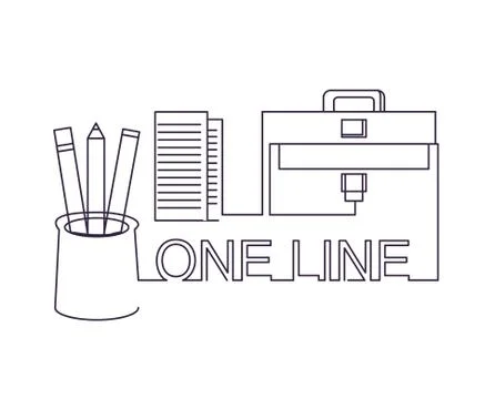 One line design Stock Illustration
