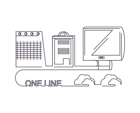 One line design Stock Illustration