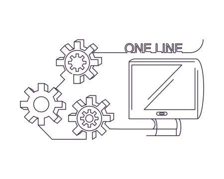 One line design Stock Illustration