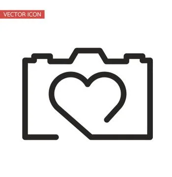 One line doddle camera sign vector Illustrazione stock