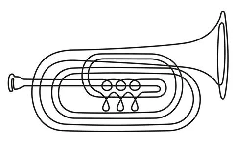 One line drawing Stock Illustration