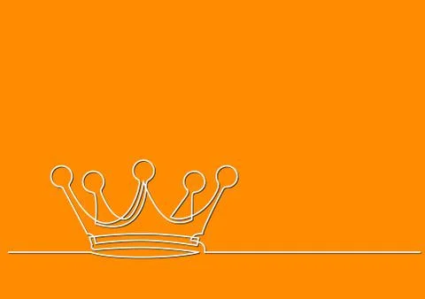 One line drawing of isolated vector object - crown Illustrazione stock