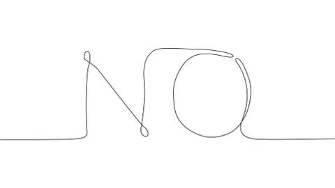 One line drawing of phrase - no Stock Illustration