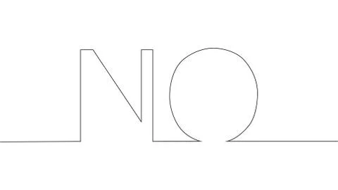 One line drawing of phrase - no Stock Illustration