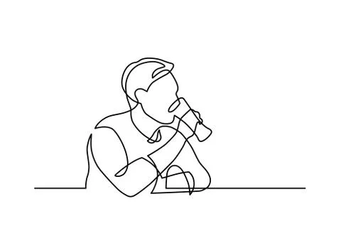 One line drink Stock Illustration
