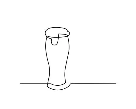 One line glass Stock Illustration