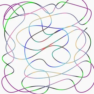 One line gradient colorful pattern Stock Illustration