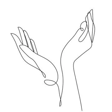 One line hand drawing Illustrazione stock