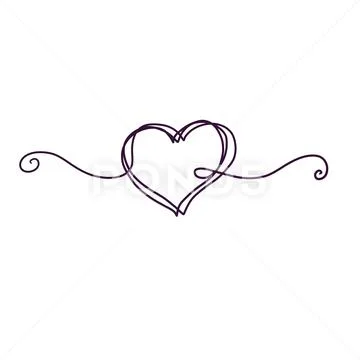 Doodle heart icon. Love symbol with rose. Cute hand drawn graphic  illustration isolated on white background. Simple outline style sign. Art  sketch pattern 4339956 Vector Art at Vecteezy