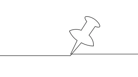 One line map point location business symbol. Continuous lineart icon delivery Stock-Illustration