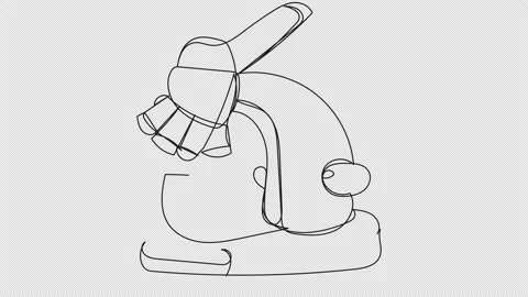 One line microscope Stock Footage 156419343