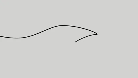 One line paper envelope. Black and white monochrome continuous single line art Stock Footage 254598896