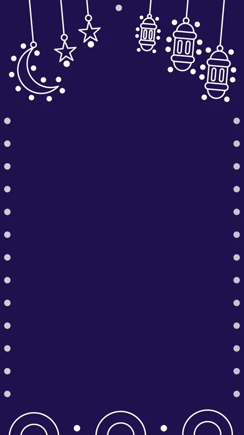 One line ramadan theme vertical background loop animation. Dark blue Ramadan Stock Footage 316164890