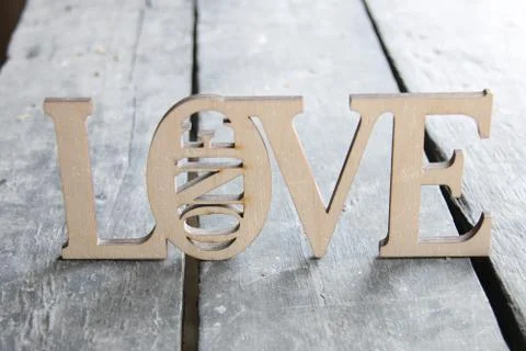 One love text Stock Photos