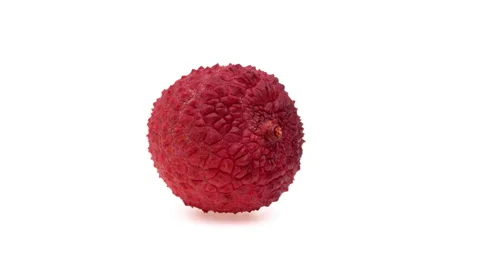 One lychee fruit is rotating. Isolated on white background. Stock-Footage 160151292