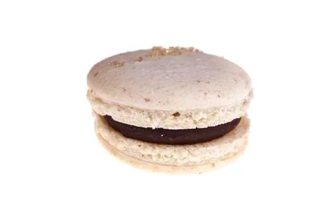 One macaroon isolated on white Stock Photos