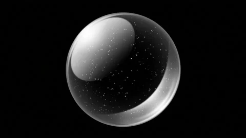 One magic ball on a black background Stock Footage 167429295