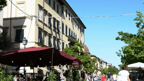 One of main square of Lucca in Tuscany Video stock 114435741